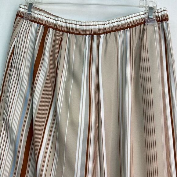 Theory Stella Twill Wide leg crop pants stripes size 4 NWT - Picture 9 of 15